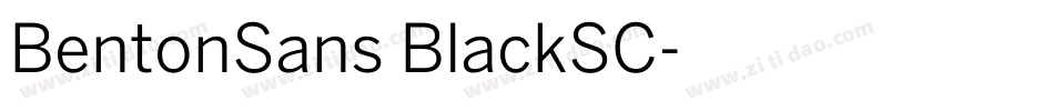 BentonSans BlackSC字体转换